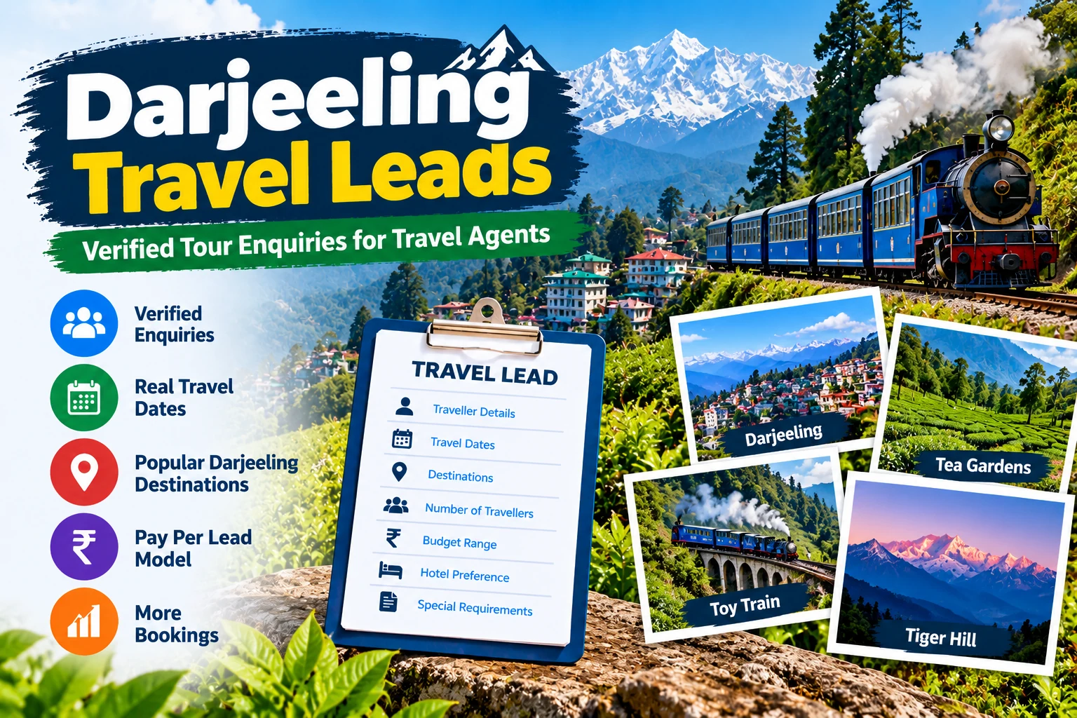 Darjeeling Travel Leads for Travel Agents in India